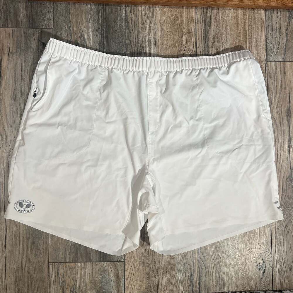 Peter Millar Lawn & Tennis Performance Shorts - White XXL (MS23EB300C) NWOT